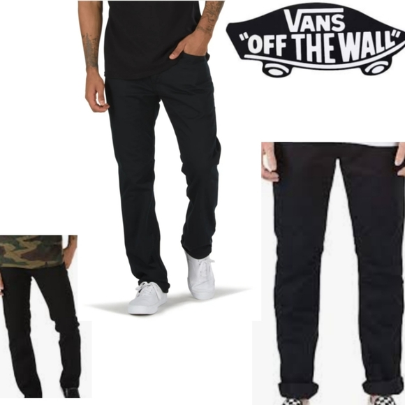 black vans with khakis